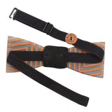 Peluche Handcrafted Black Wooden Bow Tie For Men