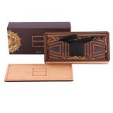Peluche Handcrafted Black Wooden Bow Tie For Men