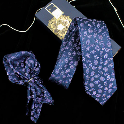 Neck Tie and Pocket Square Set for Men