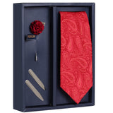 The Spiffy Retreat Gift Box Includes 1 Neck Tie, 1 Brooch & 1 Pair of Collar Stays for Men | Genuine Branded Product from Peluche.in