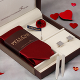 Fabulous Gift Box Includes 1 Neck Tie, 1 Brooch, 1 Pair of Cufflinks and 1 Pair of Collar Stays for Men | Genuine Branded Product from Peluche.in