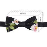 Peluche The Floral Affair  Black Bow Tie For Men