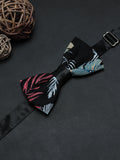 Peluche The Blossoming Floral Black Bow Tie For Men