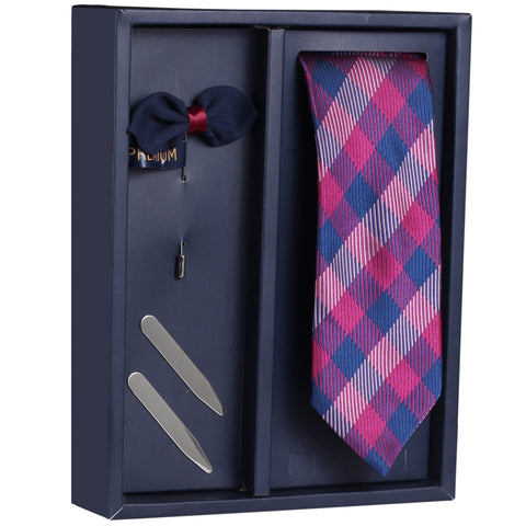 The Graceful Class Gift Box Includes 1 Neck Tie, 1 Brooch & 1 Pair of Collar Stays for Men | Genuine Branded Product from Peluche.in
