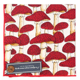 Peluche Quirky Mushrooms Off White and Red Colored Pocket Square for Men