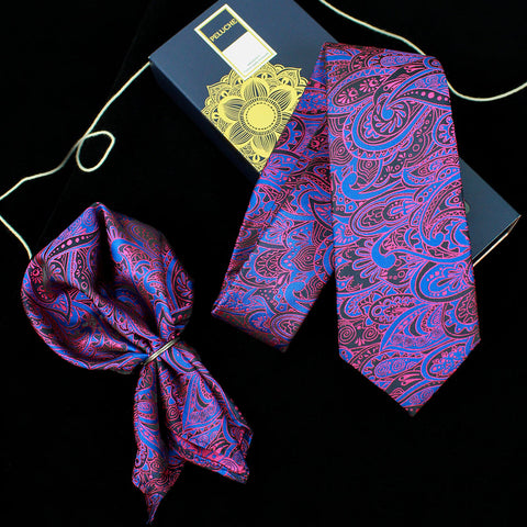 Neck Tie and Pocket Square Set for Men