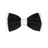 Peluche Double Fold Twining Black Bow Tie For Men