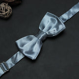 Peluche Solid Pastel Blue Bow Tie For Men