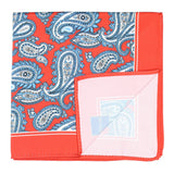 Peluche PolySilk Paisley Print Pocket Square For Men