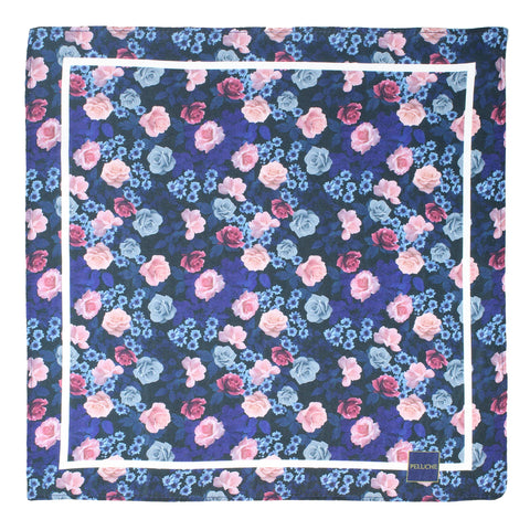 Peluche PolySilk Beautiful Floral Pocket Square For Men