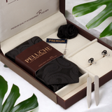 Stylish Stethoscope Gift Box Includes 1 Neck Tie, 1 Brooch, 1 Pair of Cufflinks and 1 Pair of Collar Stays for Men | Genuine Branded Product from Peluche.in