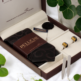Clicking Camera Roll Gift Box Includes 1 Neck Tie, 1 Brooch, 1 Pair of Cufflinks and 1 Pair of Collar Stays for Men | Genuine Branded Product from Peluche.in