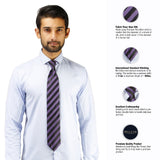 Peluche Stripy Microfiber Necktie for Men