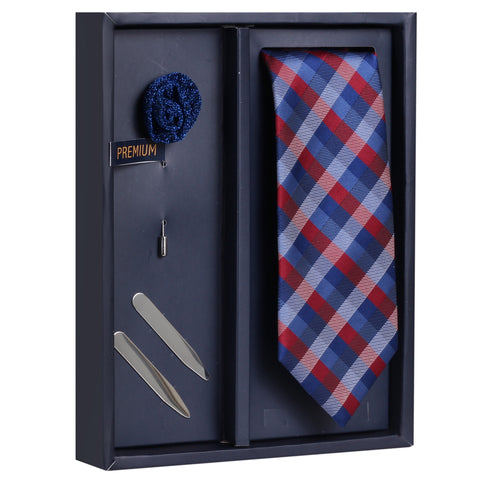 The Charismatic Whirlpool Gift Box Includes 1 Neck Tie, 1 Brooch & 1 Pair of Collar Stays for Men | Genuine Branded Product from Peluche.in