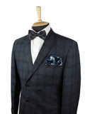 Peluche Checkered With Floral Print Pocket Square For Men