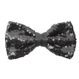 Peluche Solid Blingy Essentials Black Squence Bow Tie