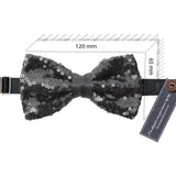 Peluche Solid Blingy Essentials Black Squence Bow Tie