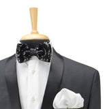 Peluche Solid Blingy Essentials Black Squence Bow Tie