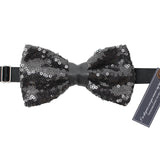 Peluche Solid Blingy Essentials Black Squence Bow Tie