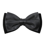 Peluche Solid Twining Black Bow Tie