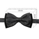 Peluche Solid Twining Black Bow Tie