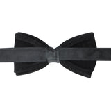 Peluche Solid Twining Black Bow Tie