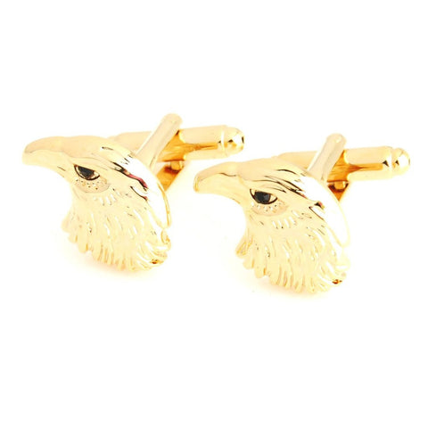 Peluche Eagle's Eye - Golden Cufflinks Brass, Crystal, Black American Crystal