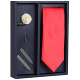 The Sweet Garnish Gift Box Includes 1 Neck Tie, 1 Brooch & 1 Pair of Collar Stays for Men | Genuine Branded Product from Peluche.in