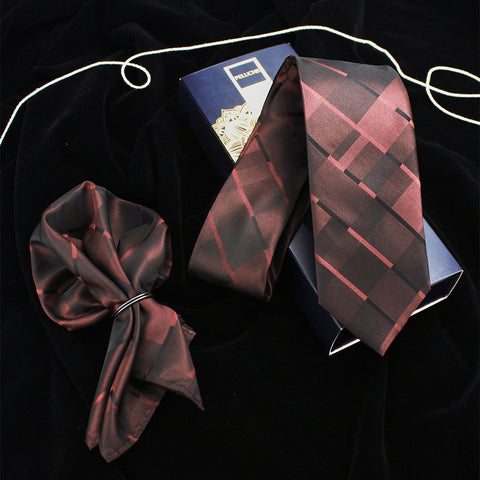 Neck Tie and Pocket Square Set for Men