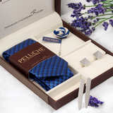 Bewitching Gift Box Includes 1 Neck Tie, 1 Brooch, 1 Pair of Cufflinks and 1 Pair of Collar Stays for Men | Genuine Branded Product from Peluche.in