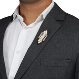 Felpa Swell Golden and White Colored Lapel Pin for Men