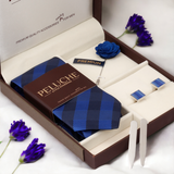 Urbane Gift Box Includes 1 Neck Tie, 1 Brooch, 1 Pair of Cufflinks and 1 Pair of Collar Stays for Men | Genuine Branded Product from Peluche.in