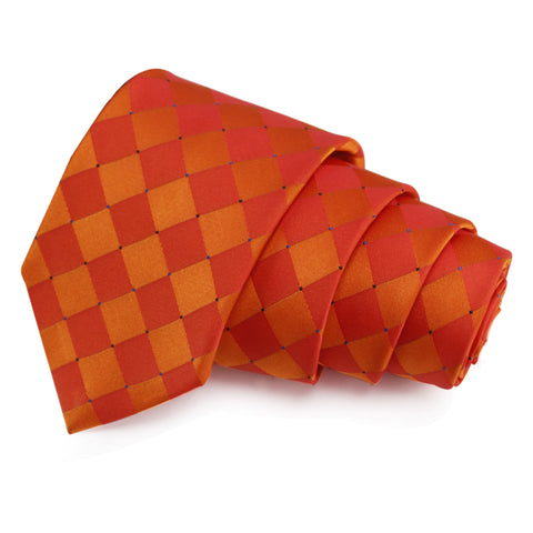 Dual Shade Orange Colored Microfiber Necktie for Men | Genuine Branded Product from Peluche.in