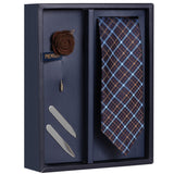 The Rosy Affair Gift Box Includes 1 Neck Tie, 1 Brooch & 1 Pair of Collar Stays for Men | Genuine Branded Product from Peluche.in