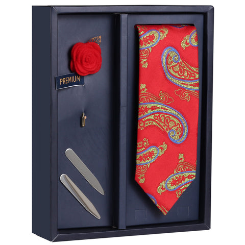The Cardinal Dove Gift Box Includes 1 Neck Tie, 1 Brooch & 1 Pair of Collar Stays for Men | Genuine Branded Product from Peluche.in