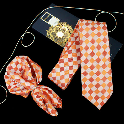 Neck Tie and Pocket Square Set for Men