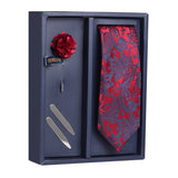 The Floral Rush Gift Box Includes 1 Neck Tie, 1 Brooch & 1 Pair of Collar Stays for Men | Genuine Branded Product from Peluche.in