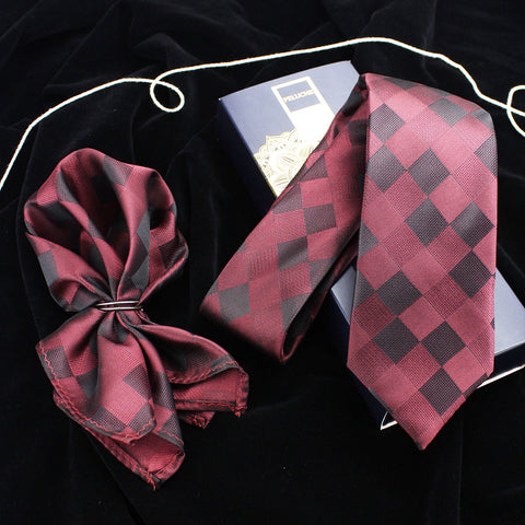 Neck Tie and Pocket Square Set for Men