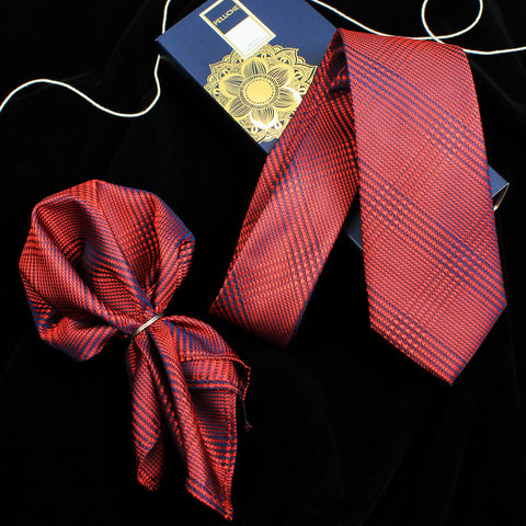 Neck Tie and Pocket Square Set for Men