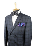 Peluche PolySilk Blue Printed Pocket Square For Men