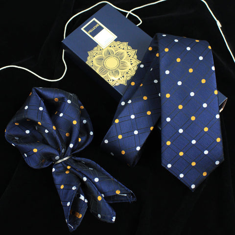 Neck Tie and Pocket Square Set for Men