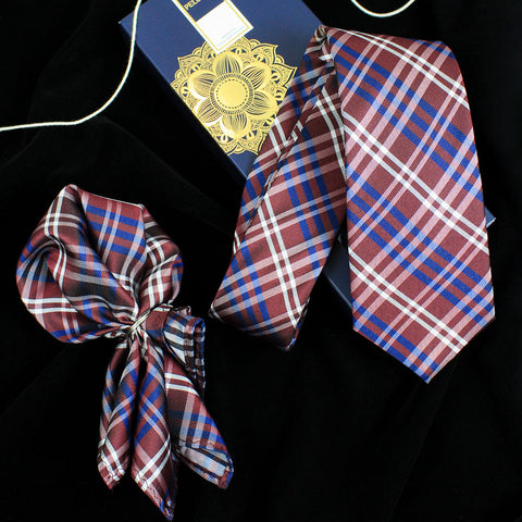 Neck Tie and Pocket Square Set for Men