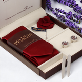 Roulette Wheel Gift Box Includes 1 Neck Tie, 1 Brooch, 1 Pair of Cufflinks and 1 Pair of Collar Stays for Men | Genuine Branded Product from Peluche.in