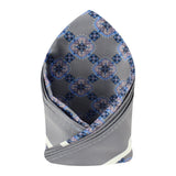 Peluche Floral Checkered Pattern Pocket Square For Men