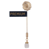 Peluche Mod Golden Colored Lapel Pin for Men