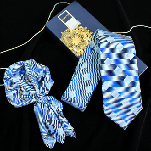 Neck Tie and Pocket Square Set for Men