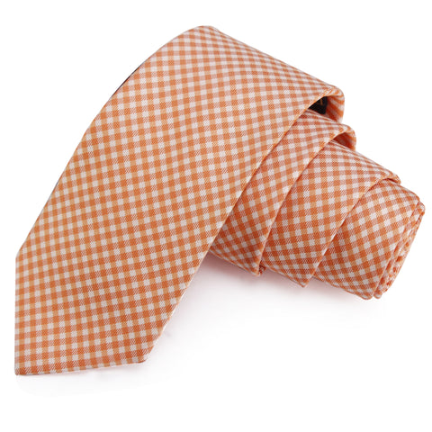 Superb Orange Colored Microfiber Necktie for Men | Genuine Branded Product from Peluche.in