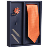 The Coral Creech Gift Box Includes 1 Neck Tie, 1 Brooch & 1 Pair of Collar Stays for Men | Genuine Branded Product from Peluche.in