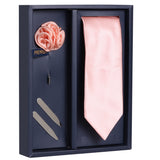The Plush Wave Gift Box Includes 1 Neck Tie, 1 Brooch & 1 Pair of Collar Stays for Men | Genuine Branded Product from Peluche.in