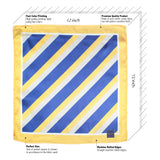 Peluche Striped Mantle Yellow Pocket Square